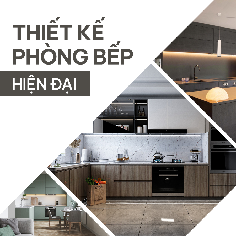 THIẾT KẾ PHÒNG BẾP HIỆN ĐẠI